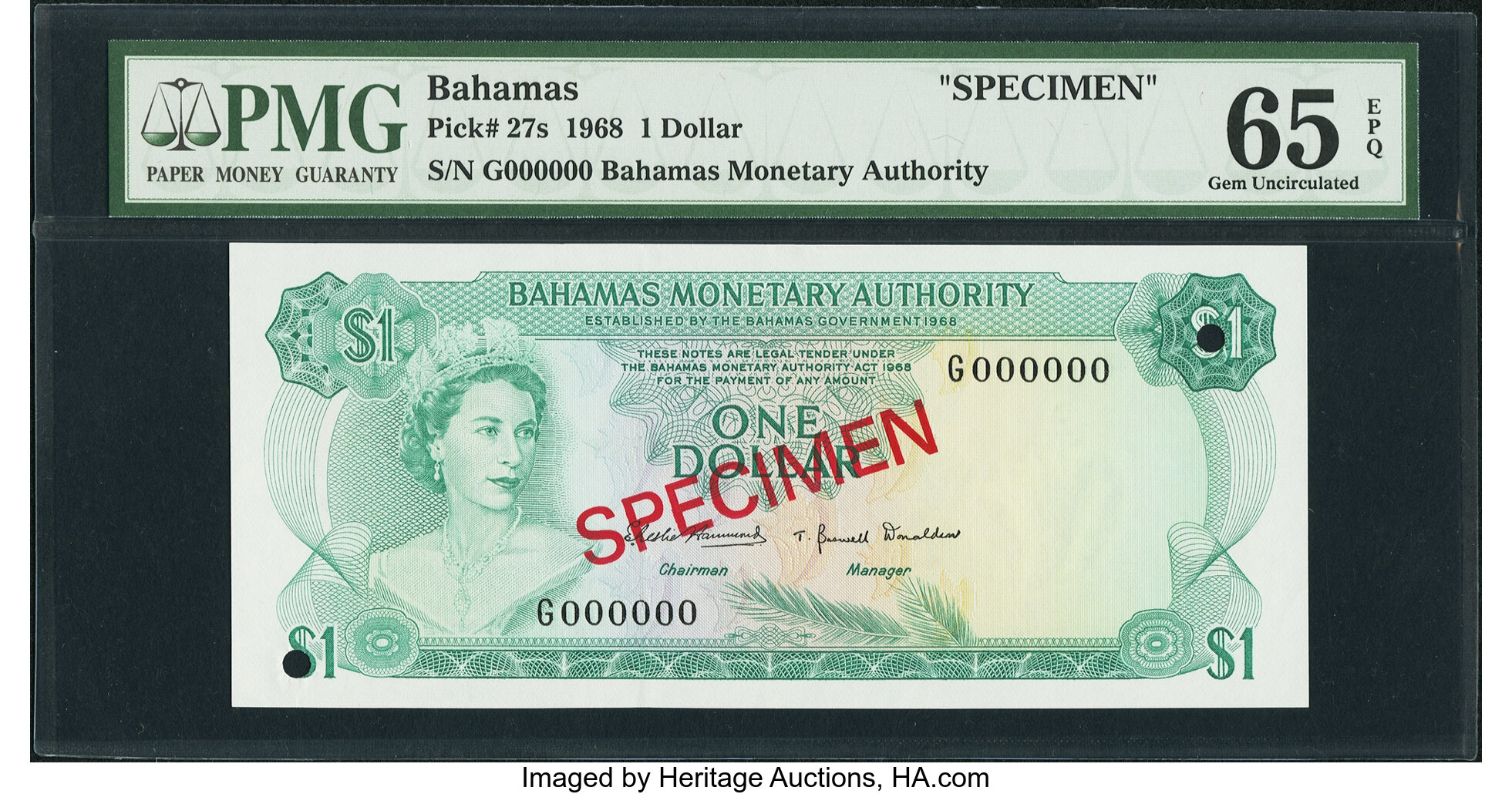 image for: Bahamas  1 dollar (B202az)