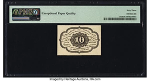 image for: Fr. 1243 10¢ First Issue PMG Choice Uncirculated 63 EPQ....