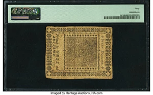 image for: Continental Currency February 26, 1777 $7 PMG Extremely Fine 40....