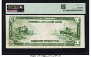 image for: Fr. 991b $20 1914 Federal Reserve Note PMG Choice Very Fine 35....