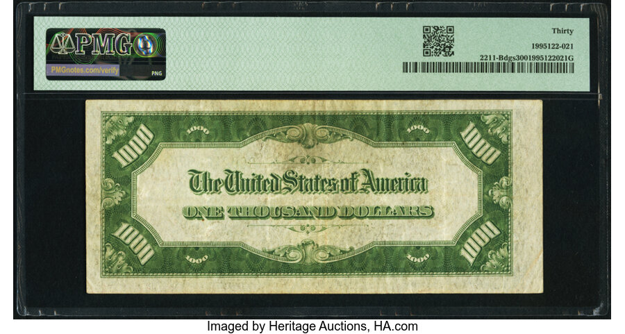 image for: Fr. 2211-B $1,000 1934 Federal Reserve Note. PMG Very Fine 30....