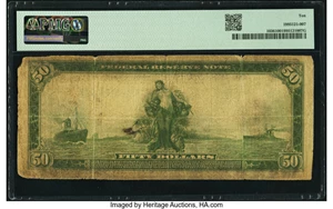 image for: Fr. 1036 $50 1914 Federal Reserve Note PMG Very Good 10....