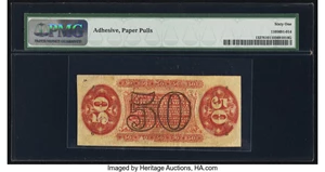 image for: Fr. 1327 50¢ Third Issue Spinner PMG Uncirculated 61....