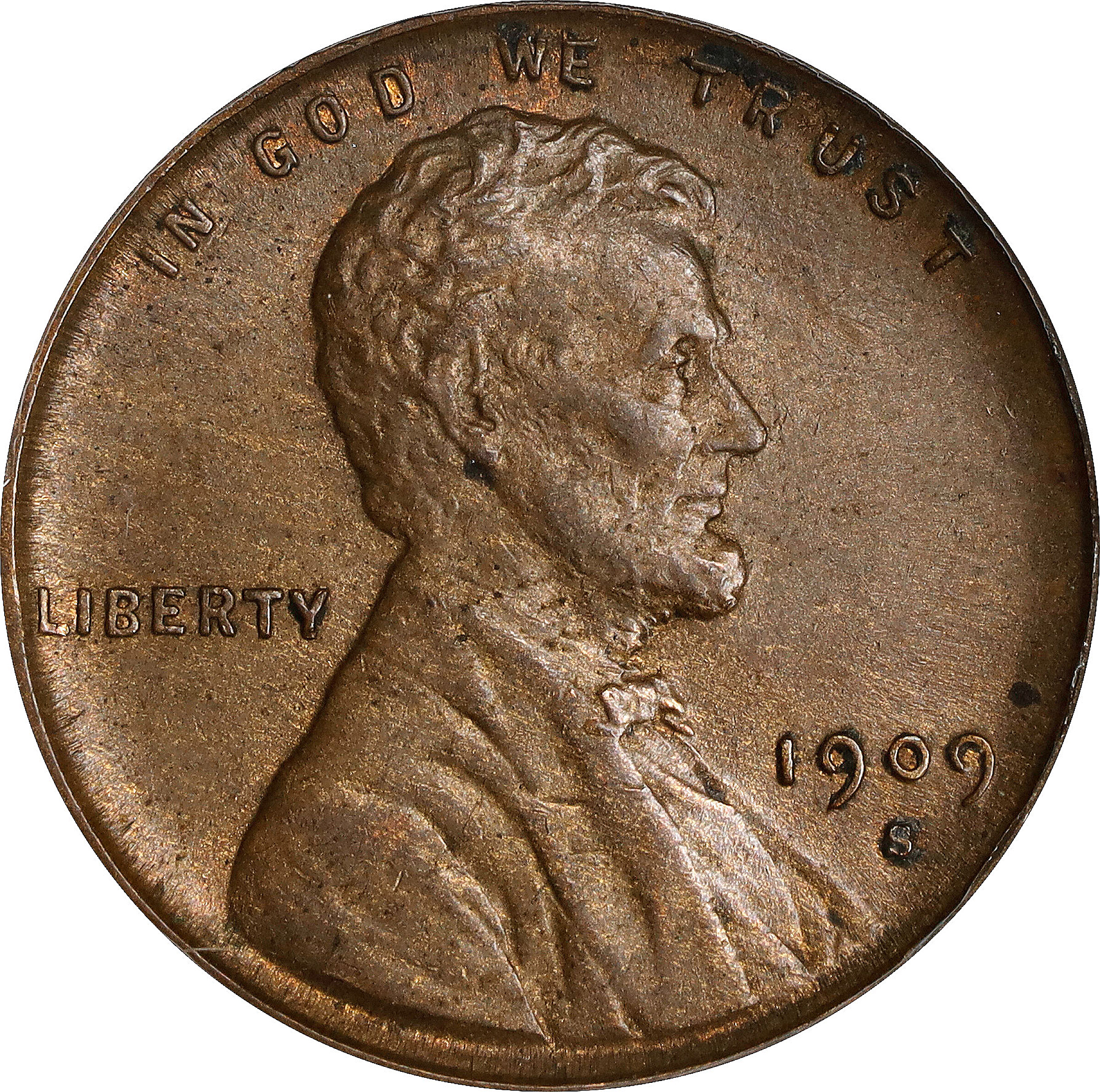 1909-S Lincoln Cent. V.D.B. AU-50 (ANACS).
