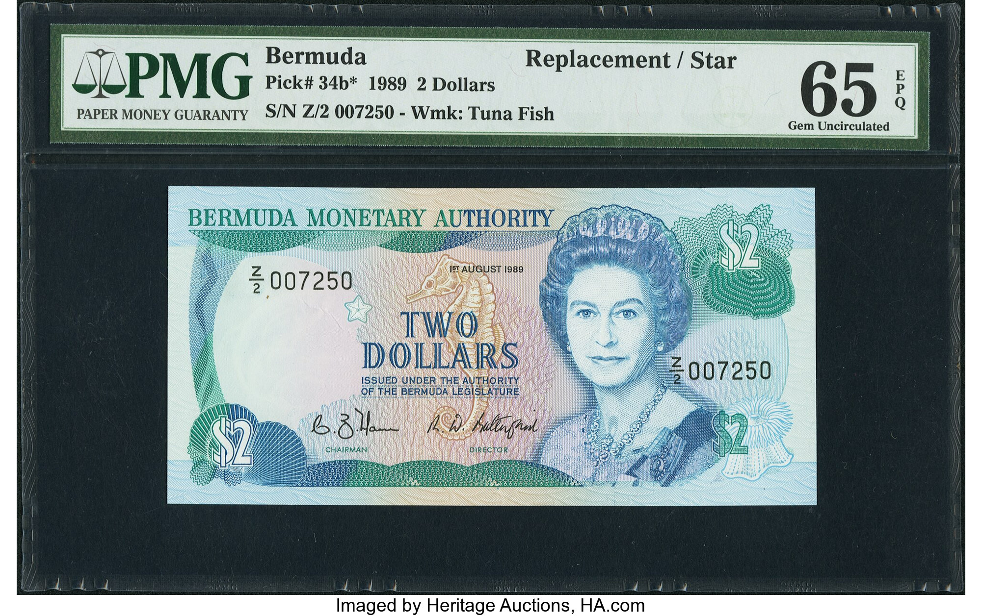image for: Bermuda  2 dollars (B207b)