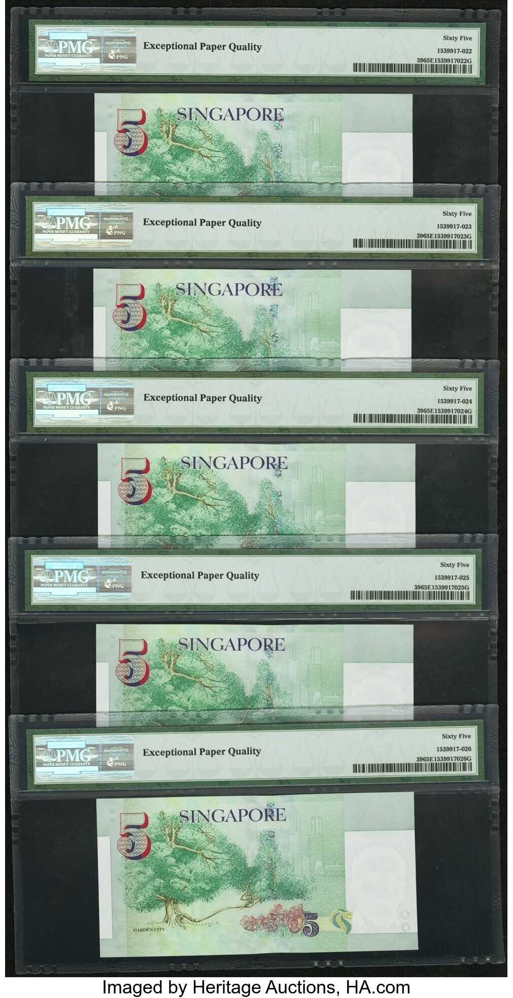 image for: Singapore  5 dollars (B133a)