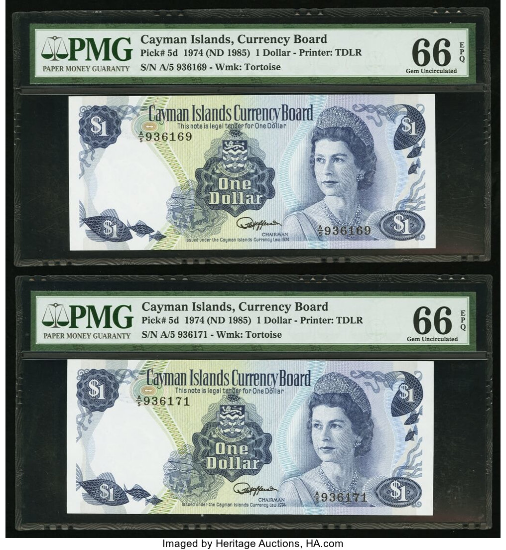image for: Cayman Islands  1 dollar (B105a)