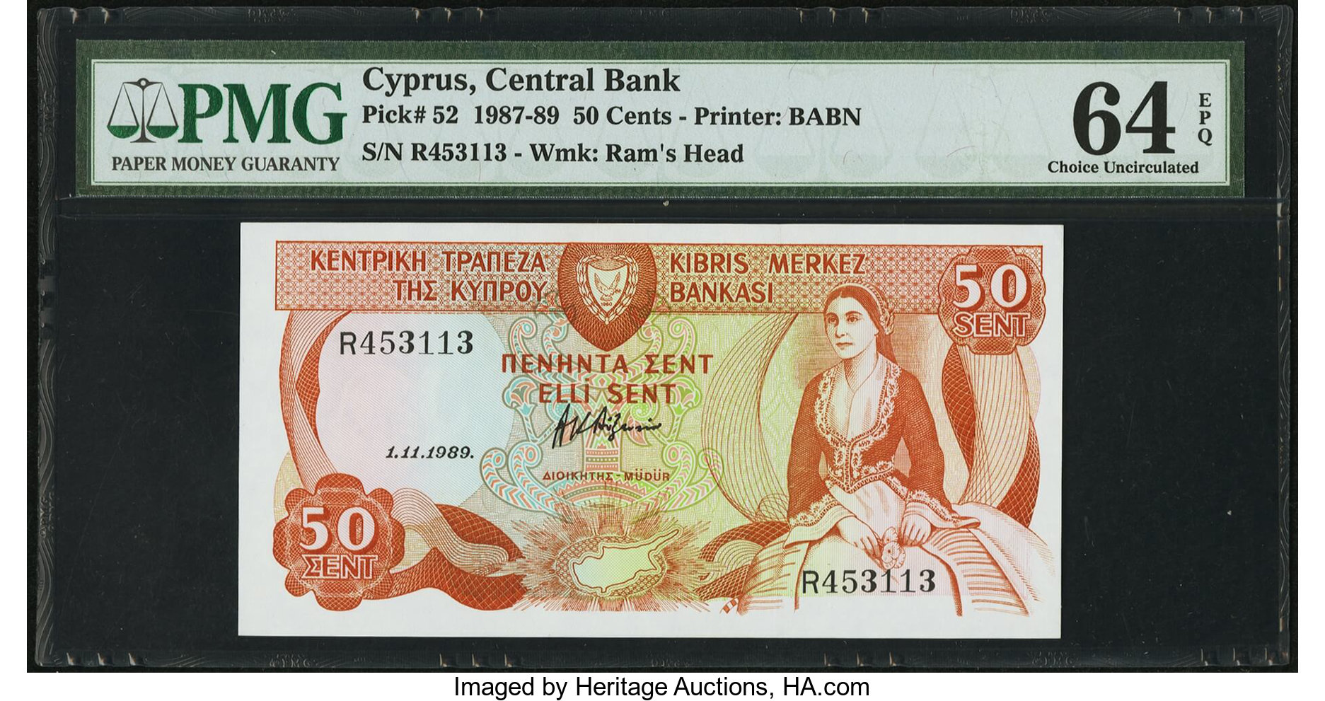 image for: Cyprus  50 cents (B311c)