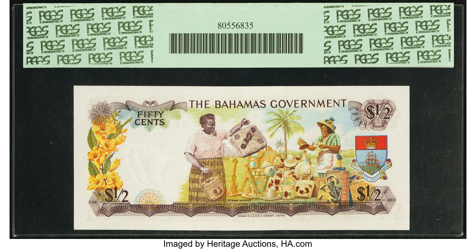 image for: Bahamas  1/2 dollar (B116a)
