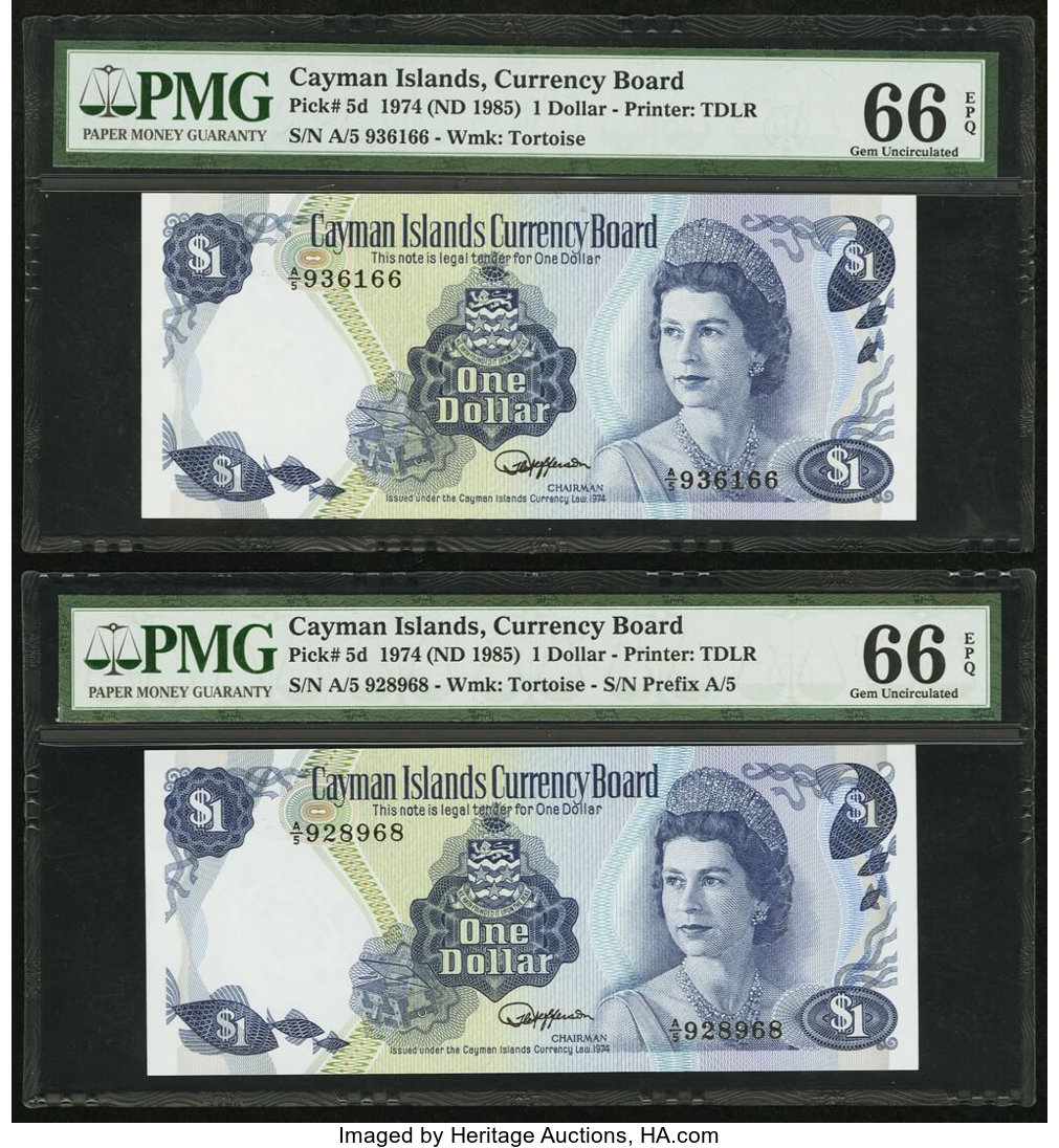 image for: Cayman Islands  1 dollar (B105a)