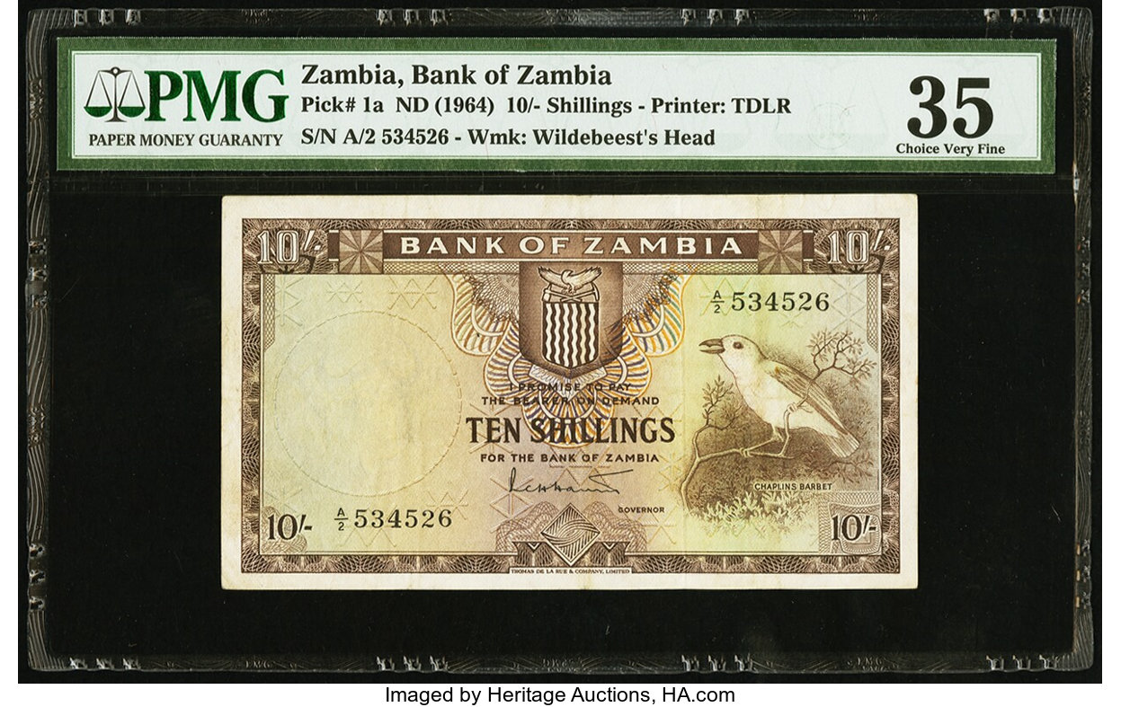 image for: Zambia  10 shillings(B101as2)
