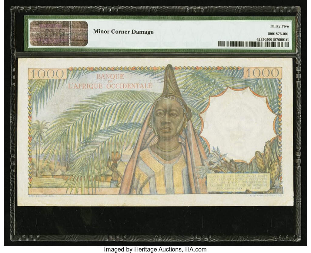image for: French West Africa  1,000 francs(B126c)