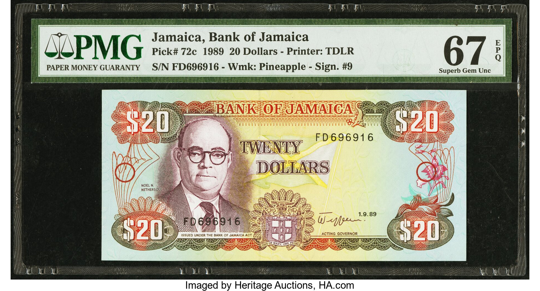 image for: Jamaica  20 dollars (B228h)