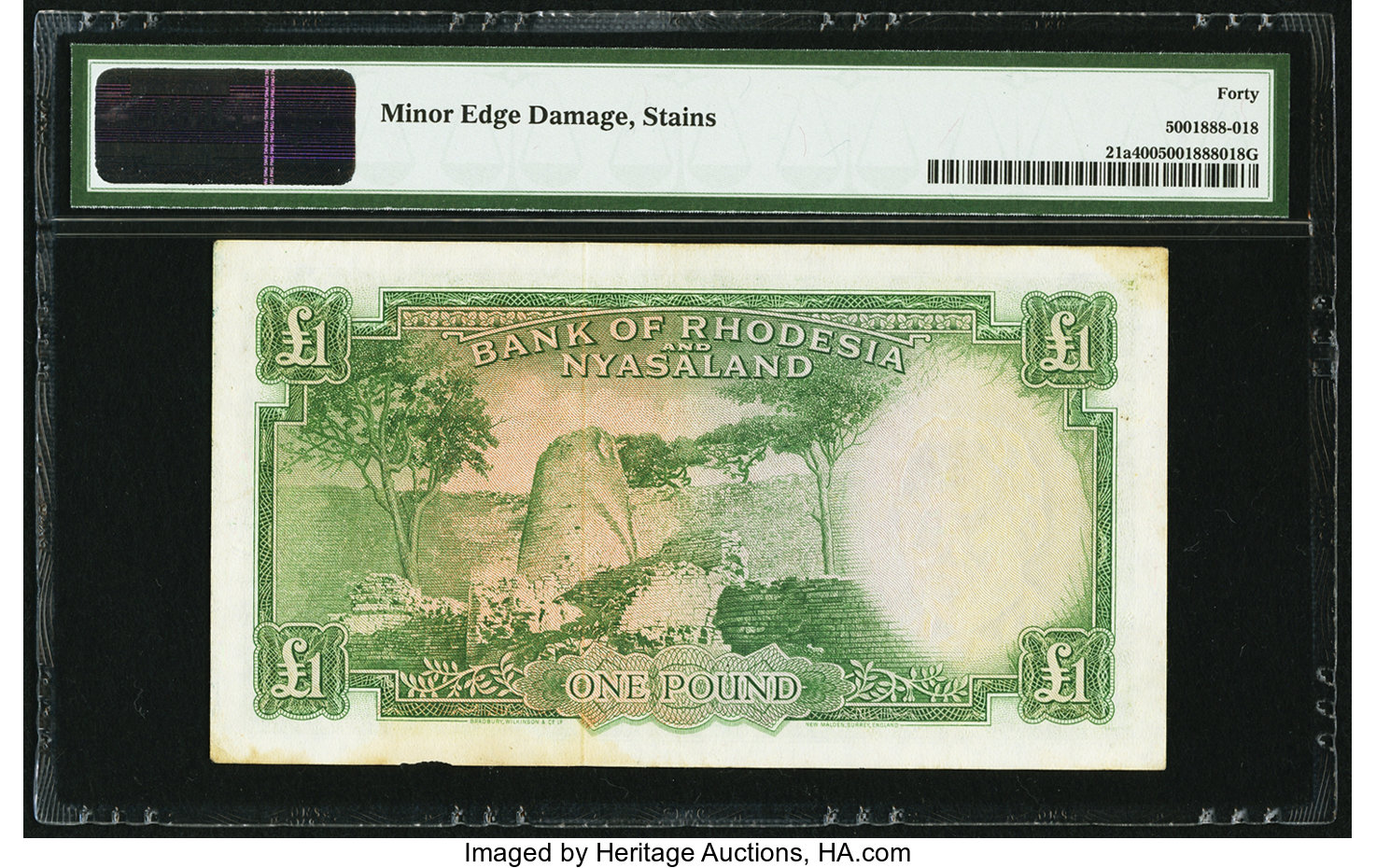 image for: Rhodesia and Nyasaland  1 pound(B102b61s)