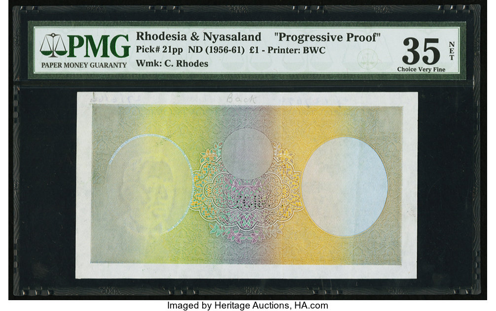 image for: Rhodesia and Nyasaland  1 pound(B102a25)