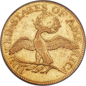 image for: 1795 $5 Small Eagle, BD-4, R.5, AU50 PCGS....