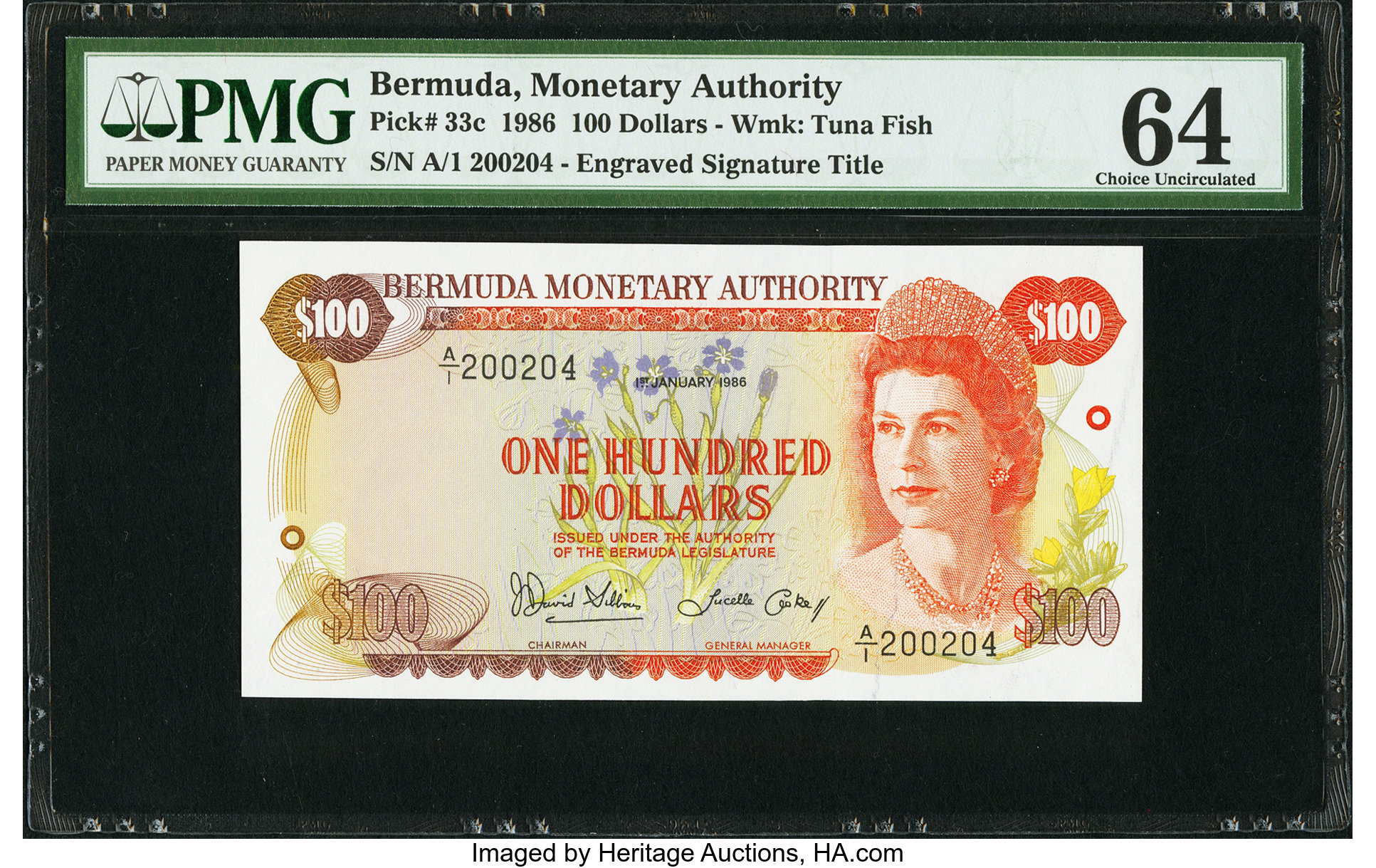 image for: Bermuda  100 dollars (B206a)
