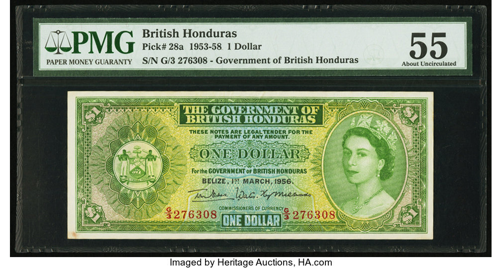 image for: British Honduras  1 dollar (B127a)