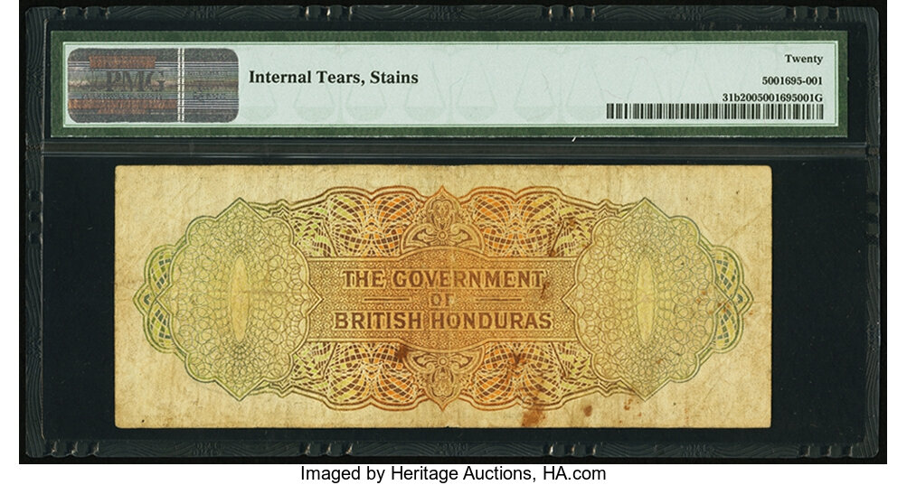 image for: British Honduras  10 dollars (B130as)