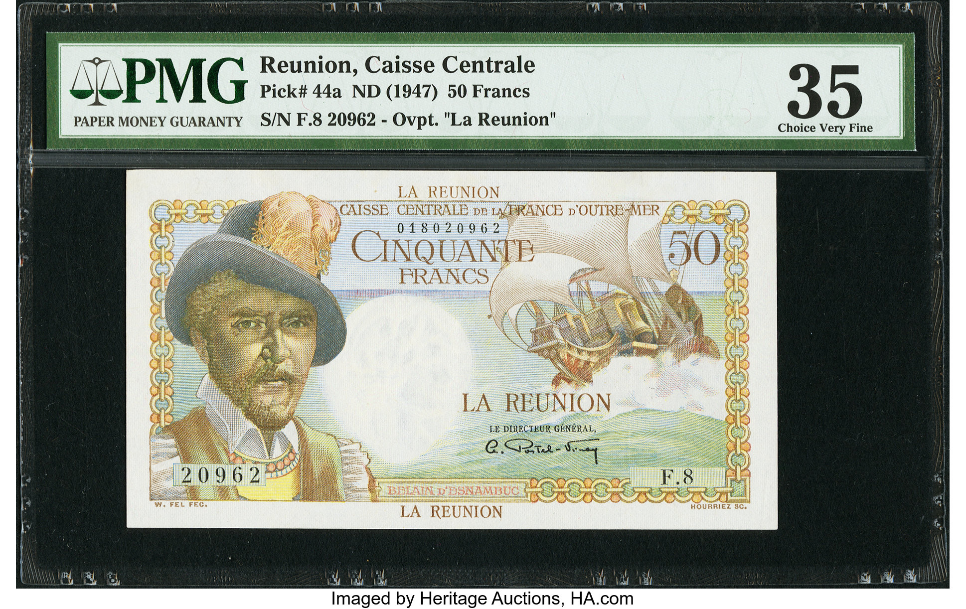 image for: Reunion  50 francs(B407as1)