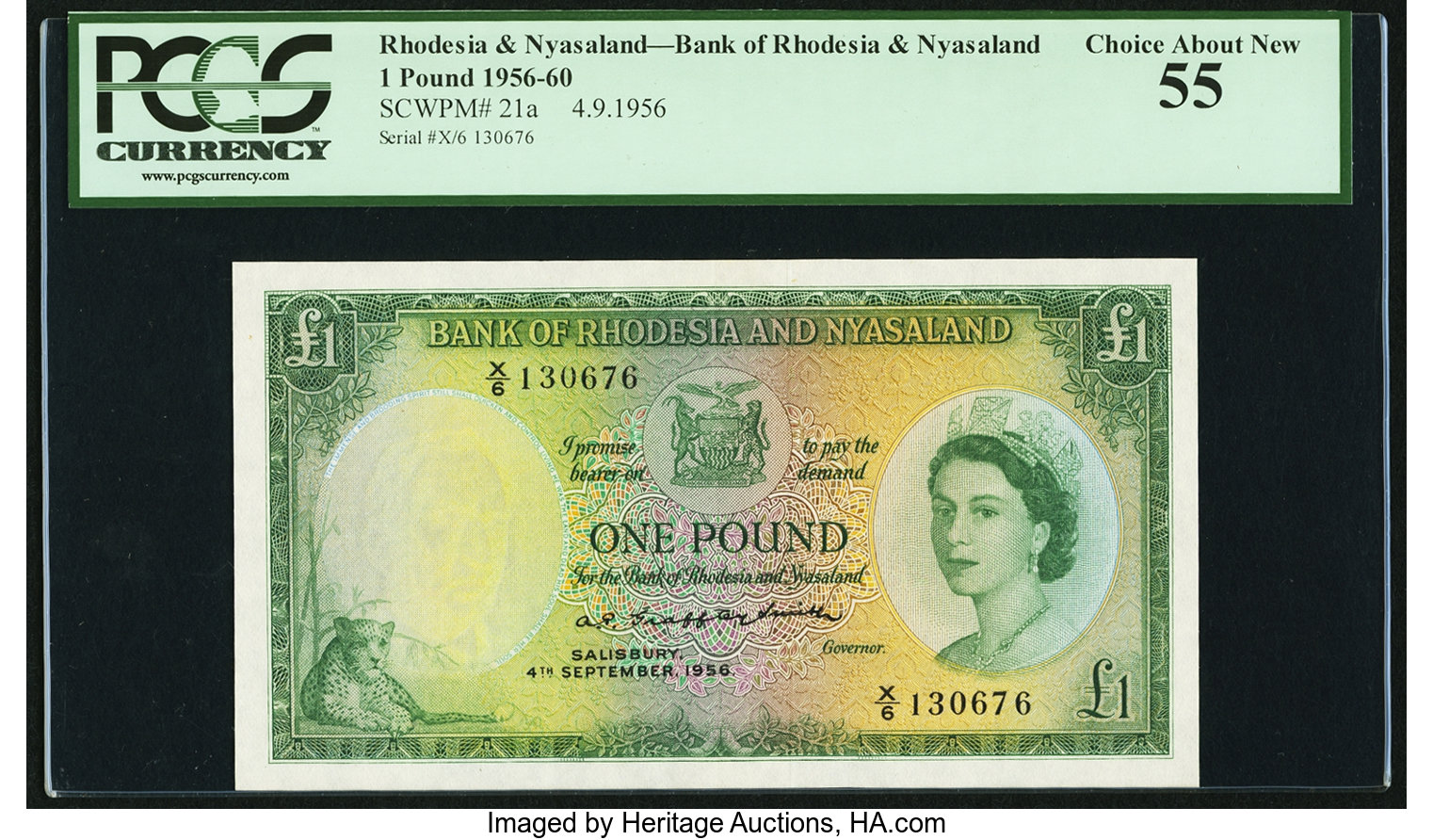 image for: Rhodesia and Nyasaland  1 pound(B102b67)