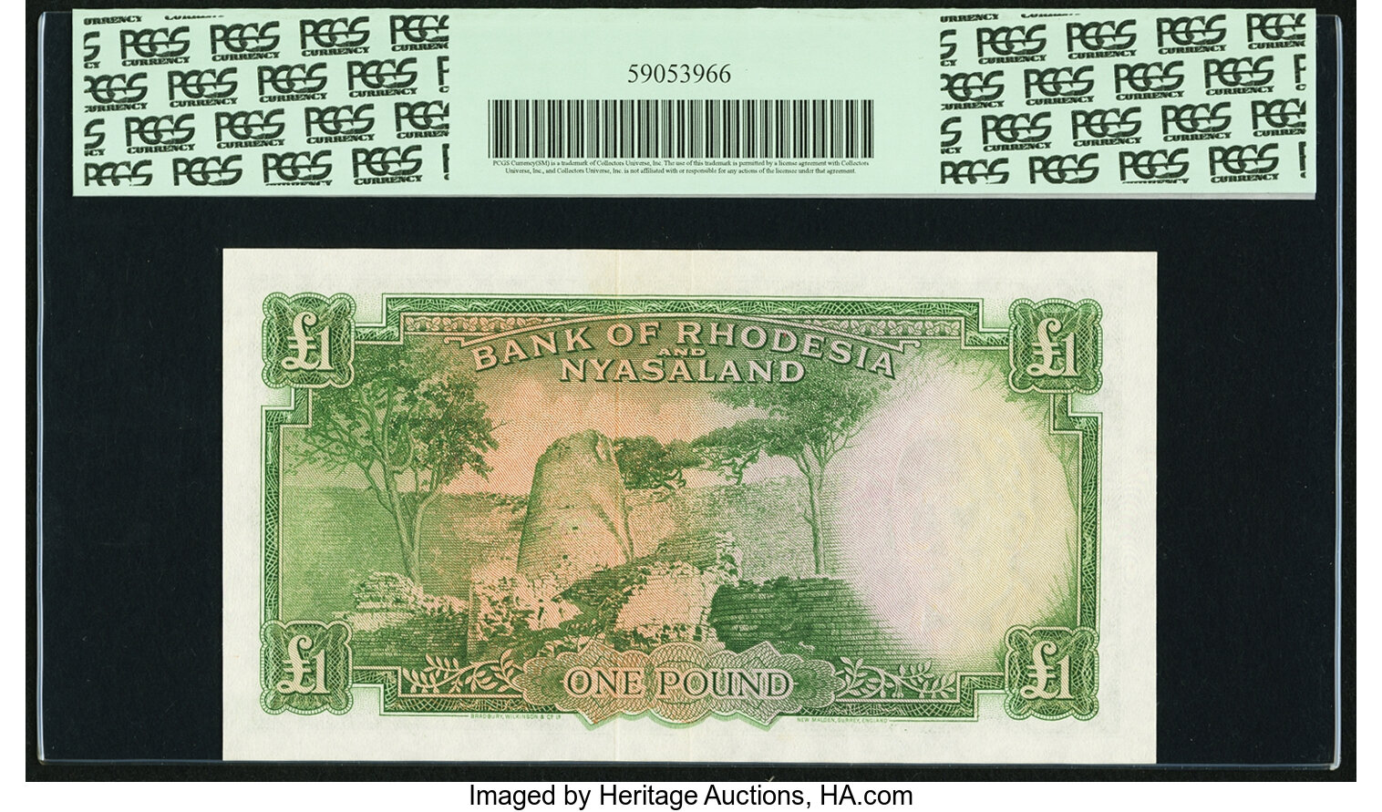 image for: Rhodesia and Nyasaland  1 pound(B102b67)