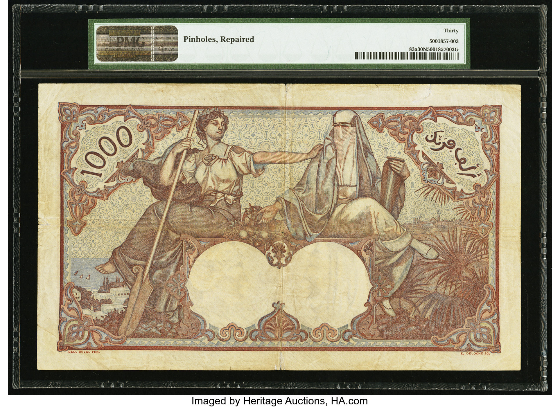 image for: Algeria  1,000 francs(B129as1)
