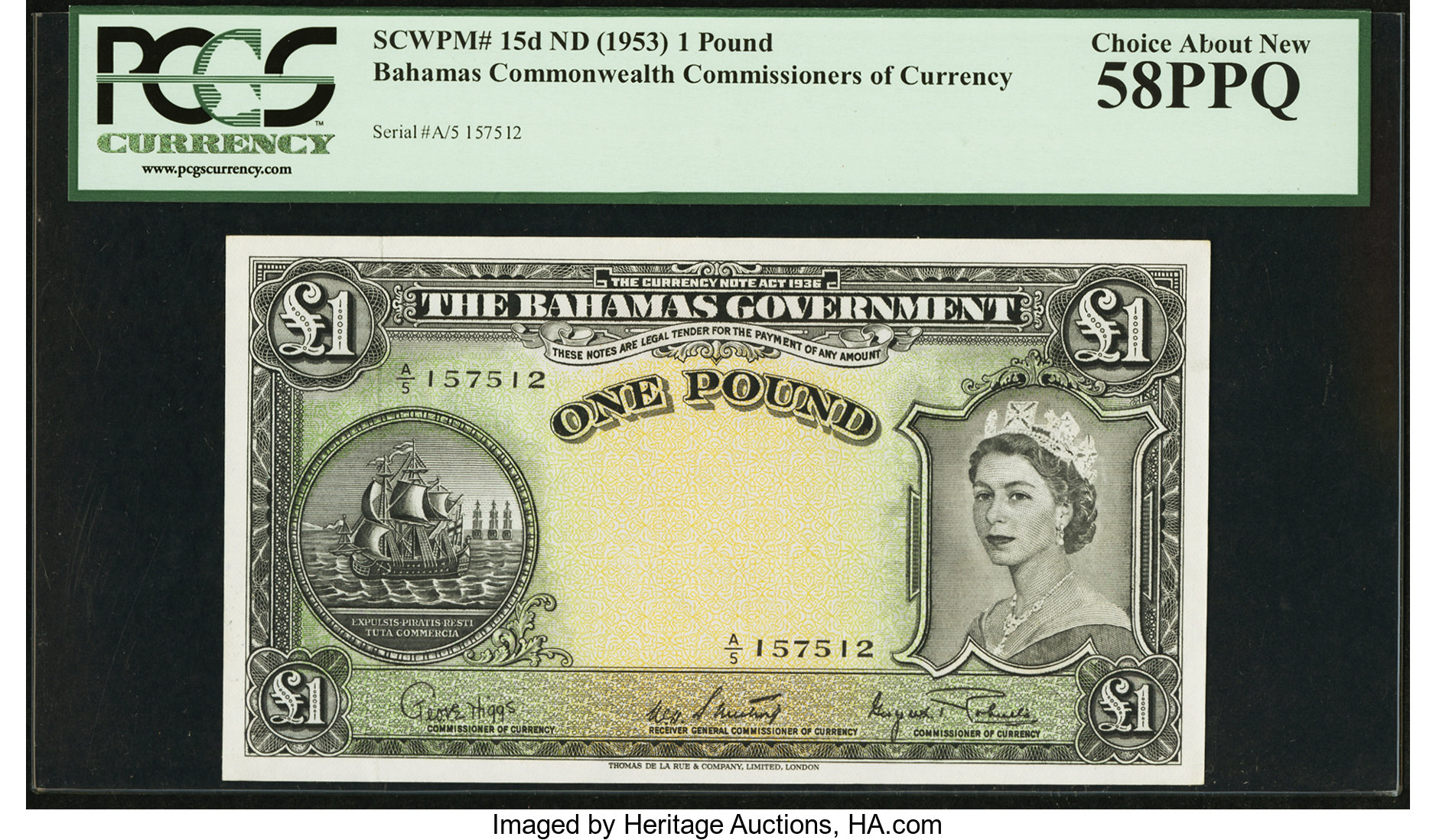 image for: Bahamas  1 pound(B114cs)