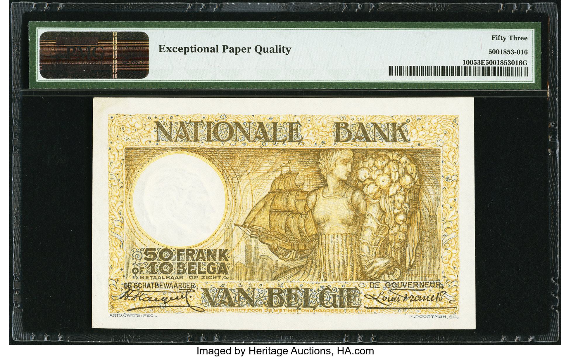 image for: Belgium  50 francs / 10 belgas (B555a)
