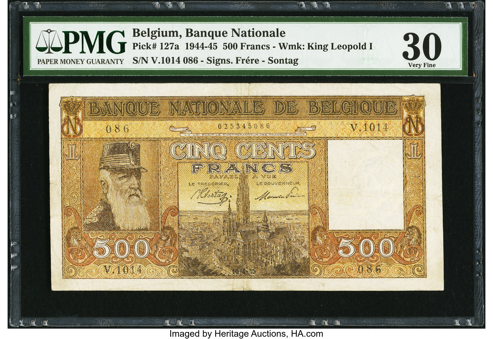image for: Belgium  500 francs (B576b)