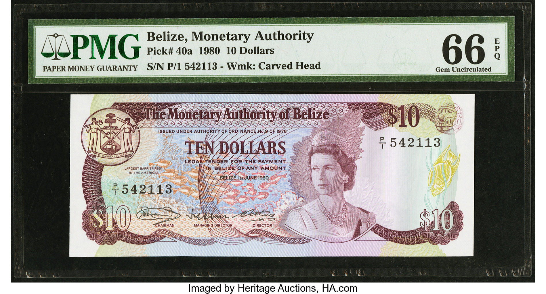image for: Belize  10 dollars (B203as1)