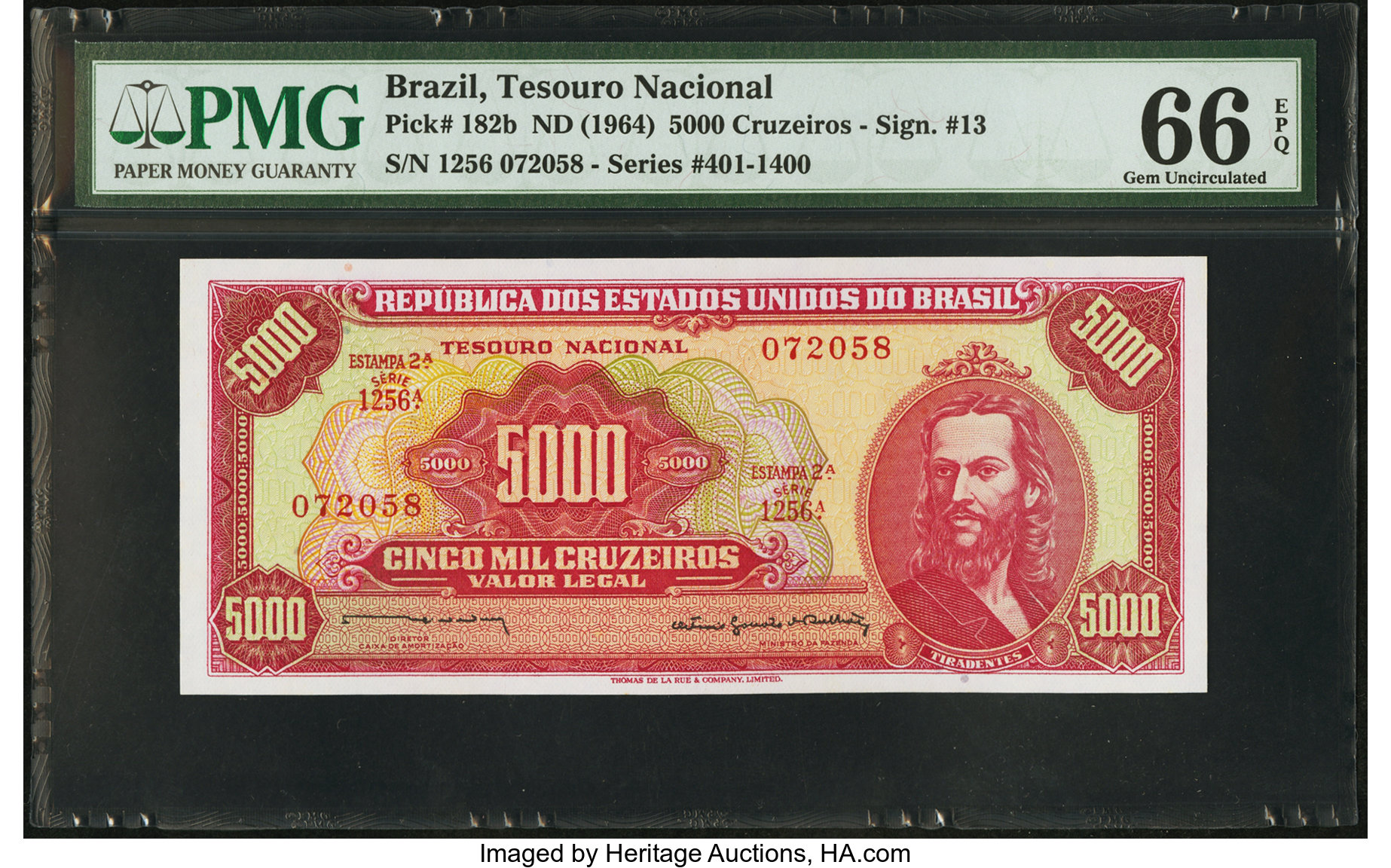 image for: Brazil  5,000 cruzeiros (B801a)