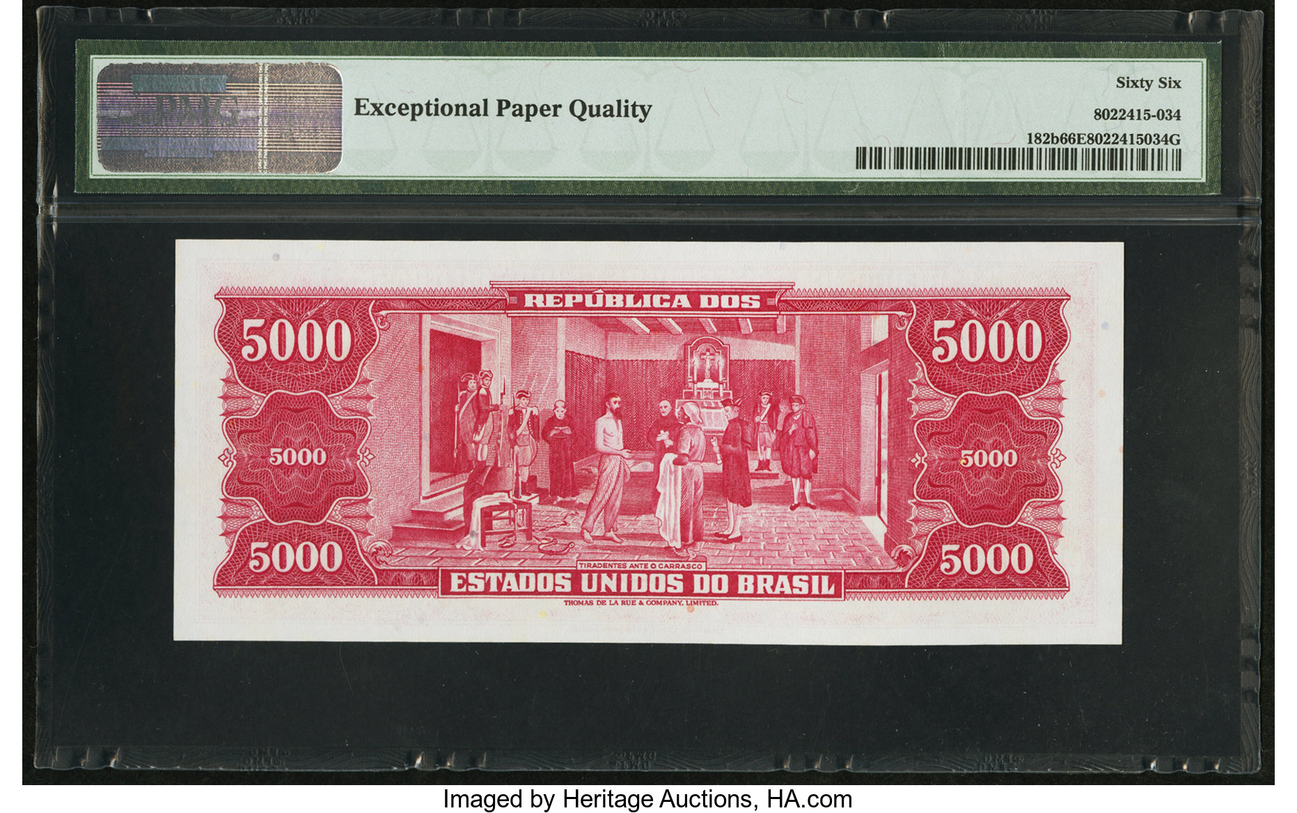 image for: Brazil  5,000 cruzeiros (B801a)