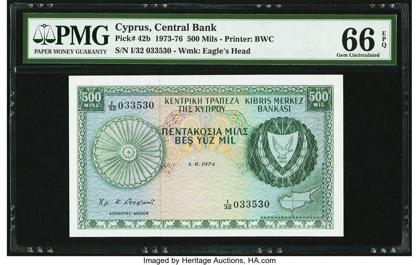 image for: Cyprus  500 mils (B302h)