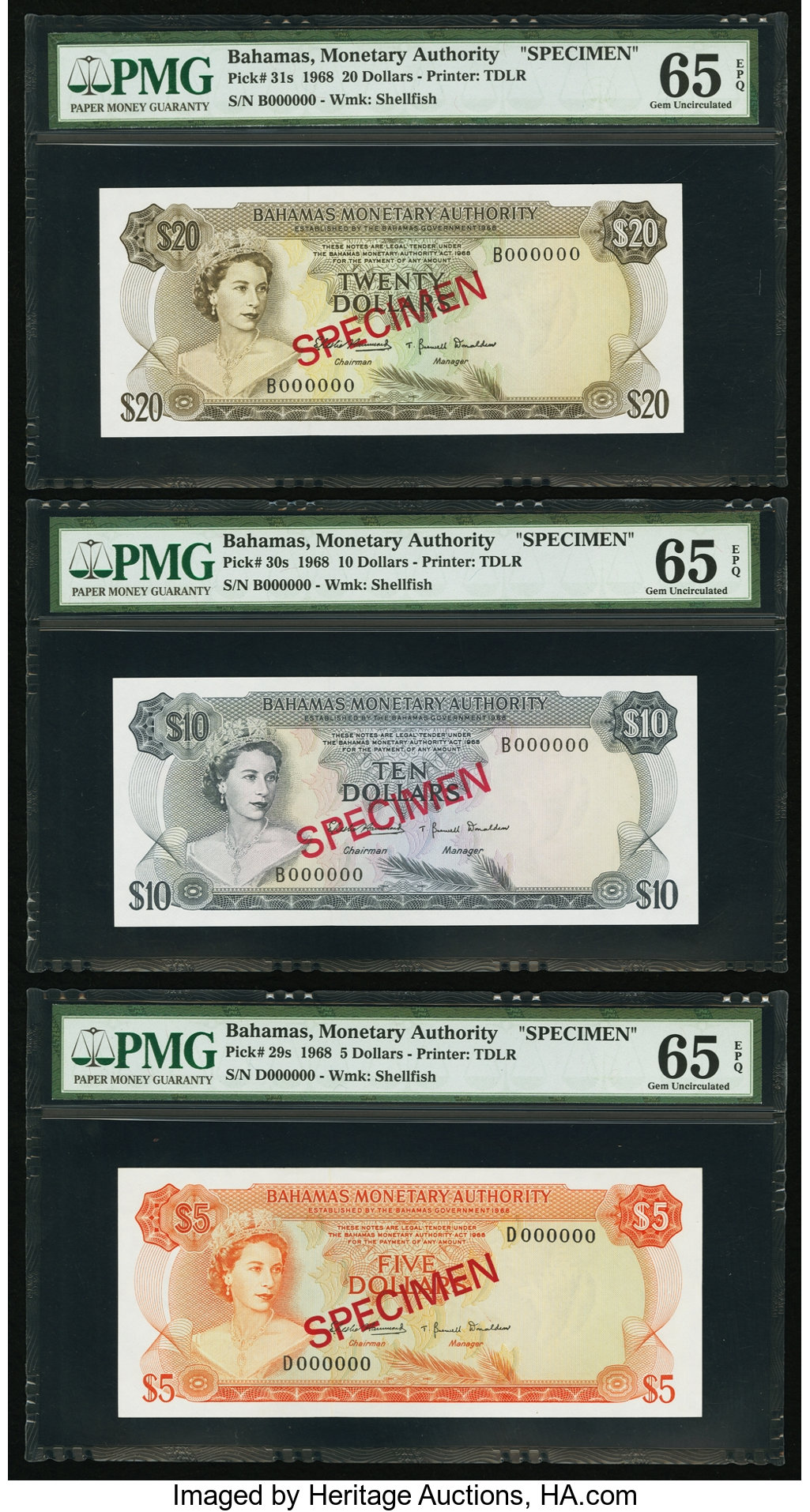 image for: Bahamas  100 dollars (B124a)