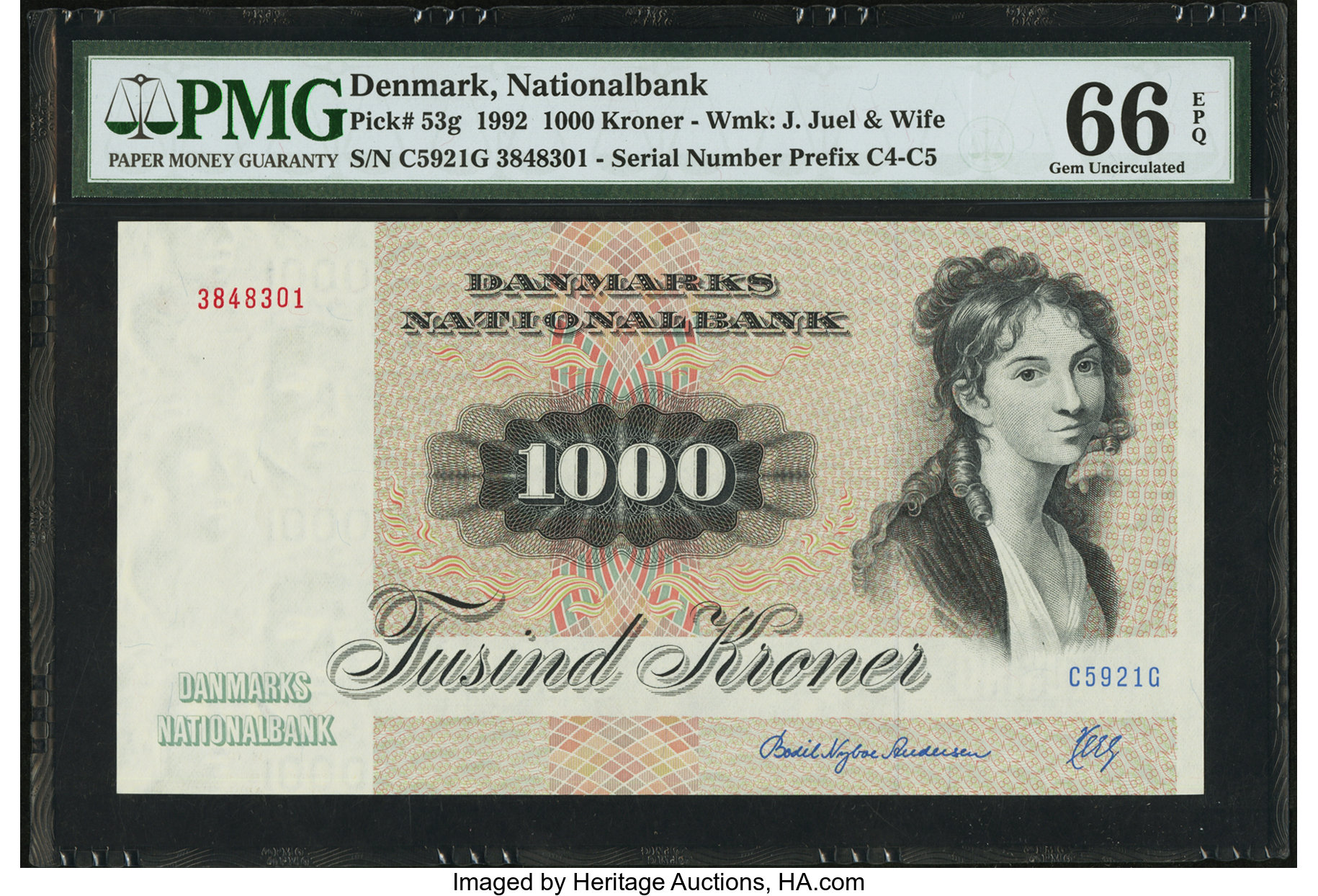 image for: Denmark  1,000 kroner (B924a)
