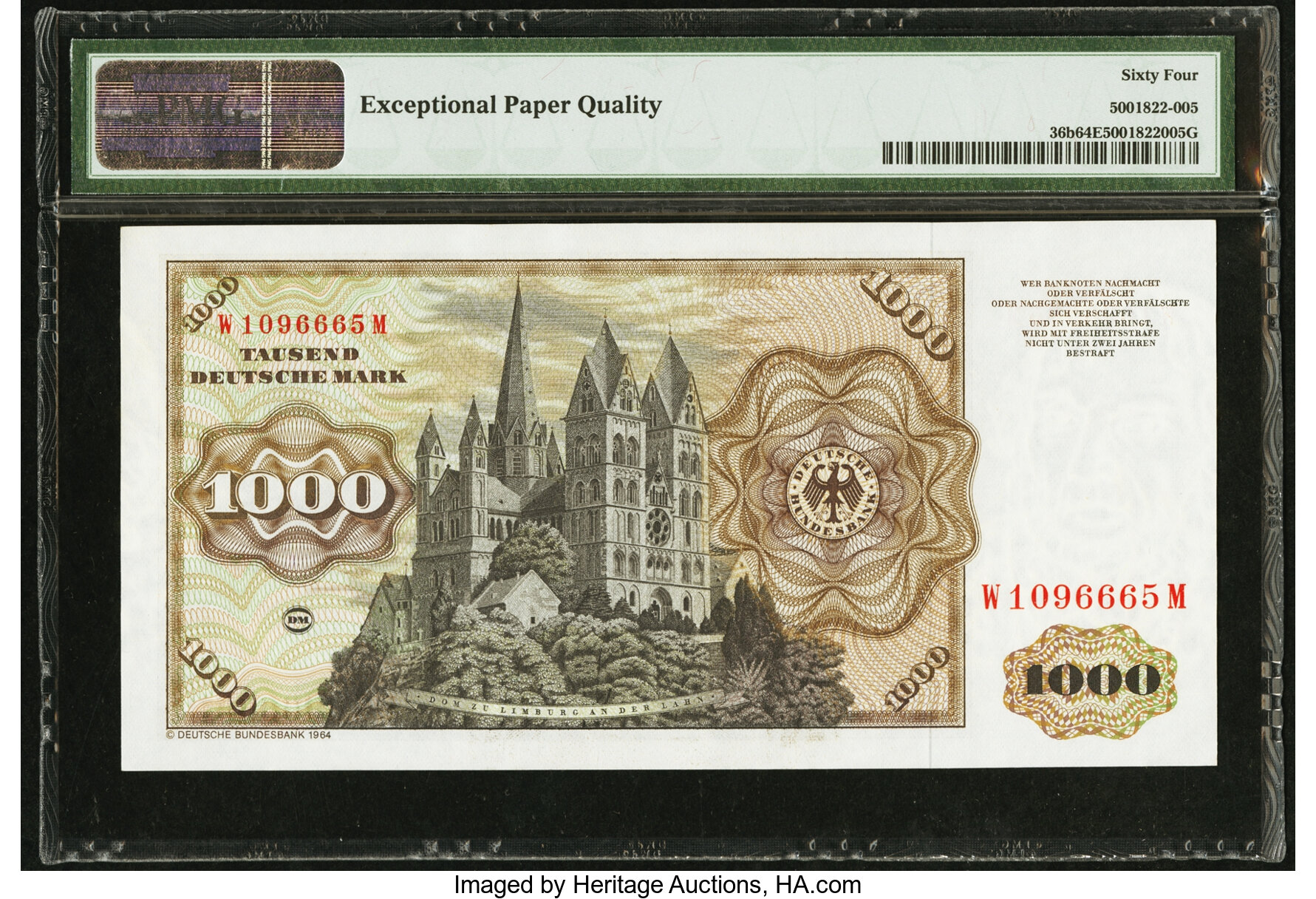 image for: Germany, Federal Republic of  1,000 deutsche mark (B207b)