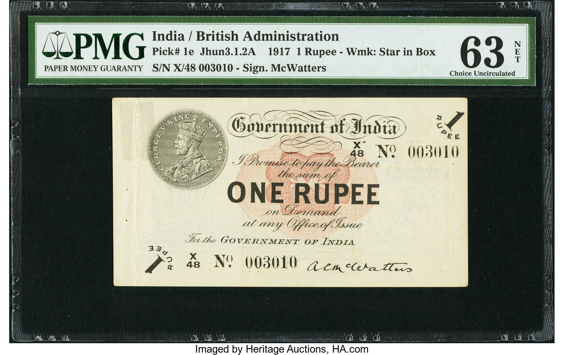 image for: India  1 rupee (B135a2)