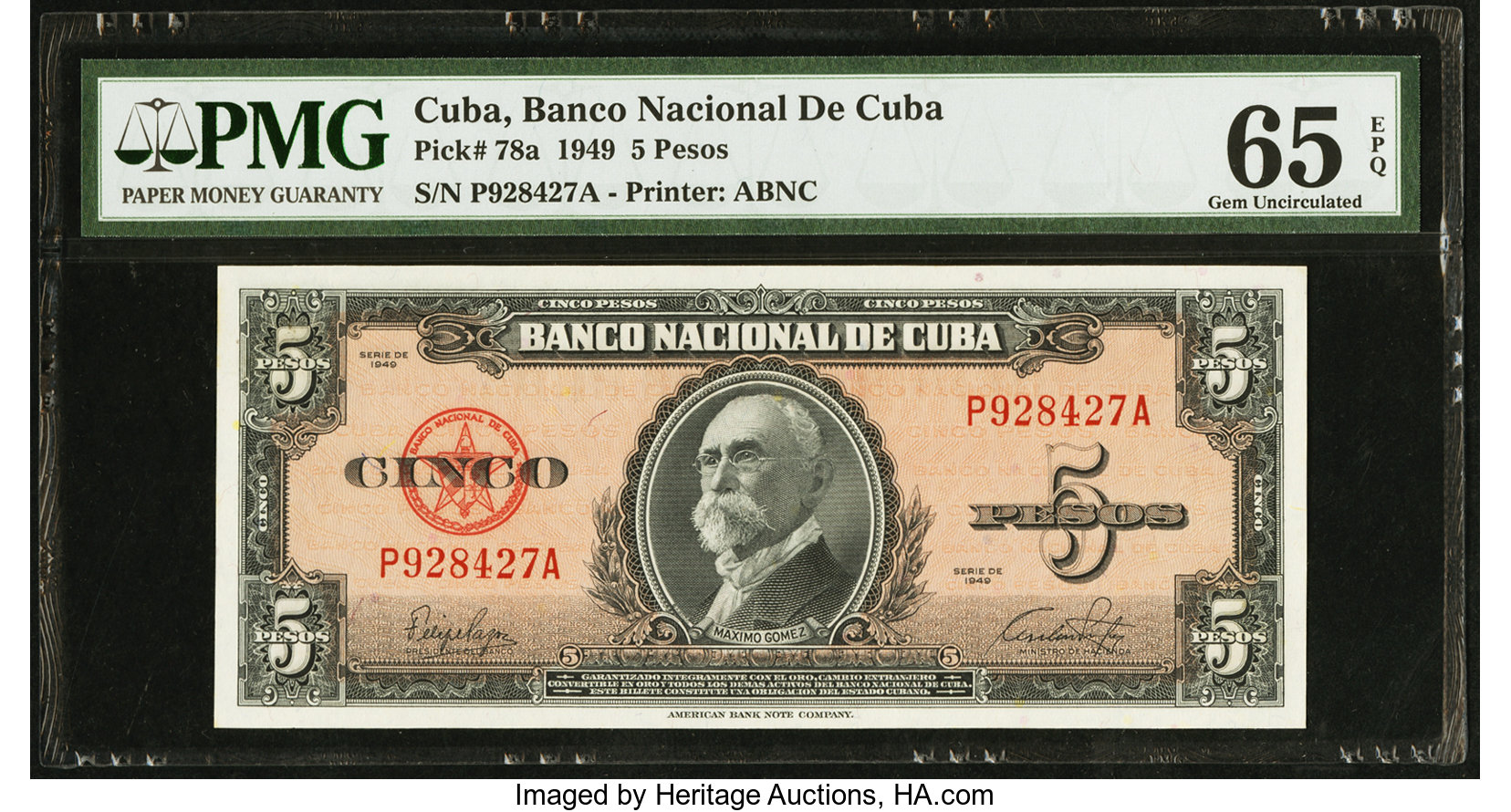 image for: Cuba  5 pesos (B802a)