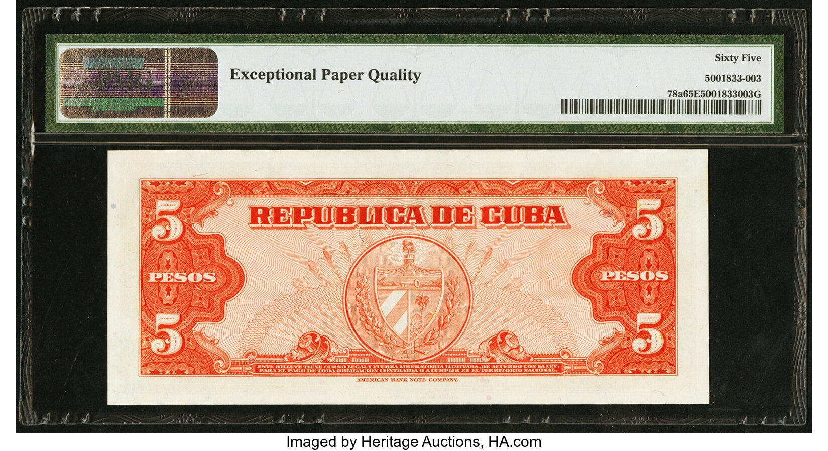 image for: Cuba  5 pesos (B802b)