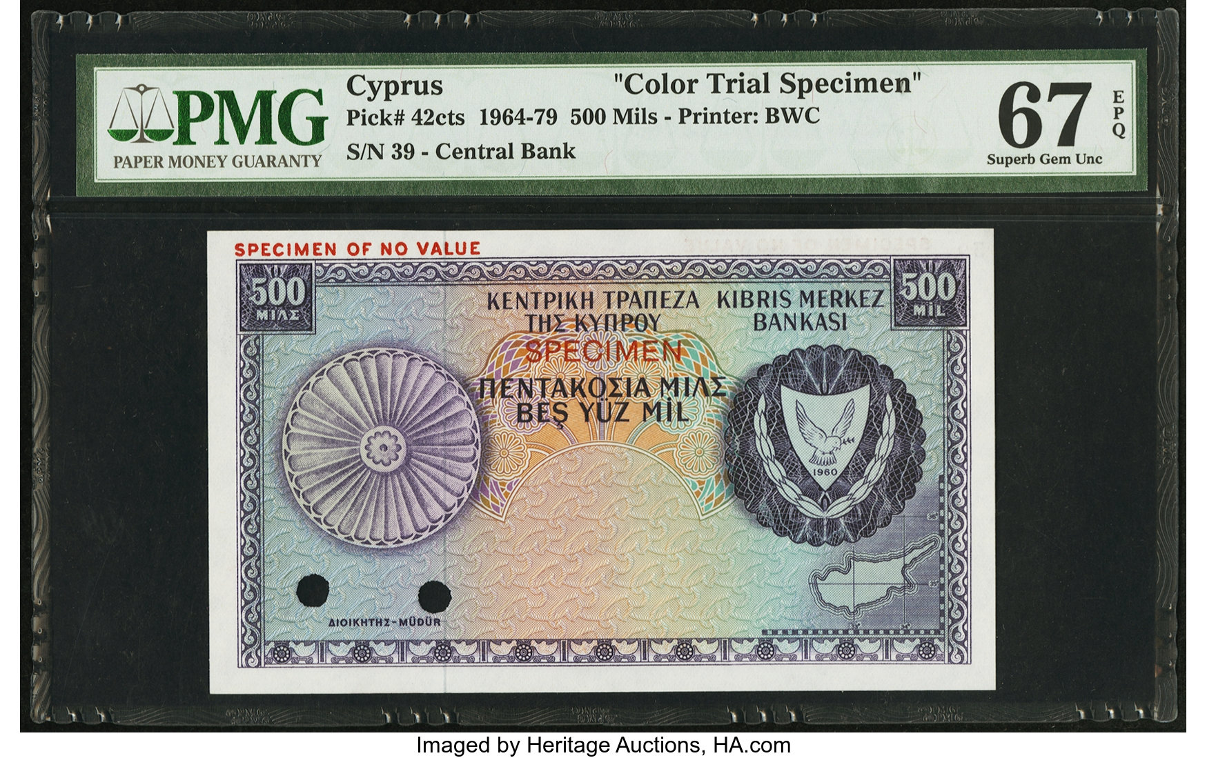 image for: Cyprus  500 mils (B302h)
