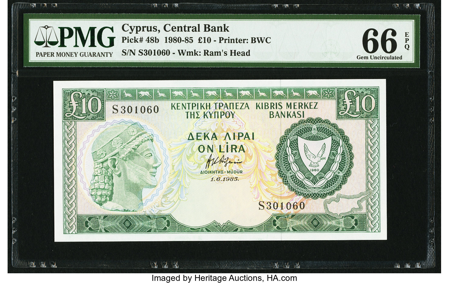 image for: Cyprus  10 pounds (B308as)
