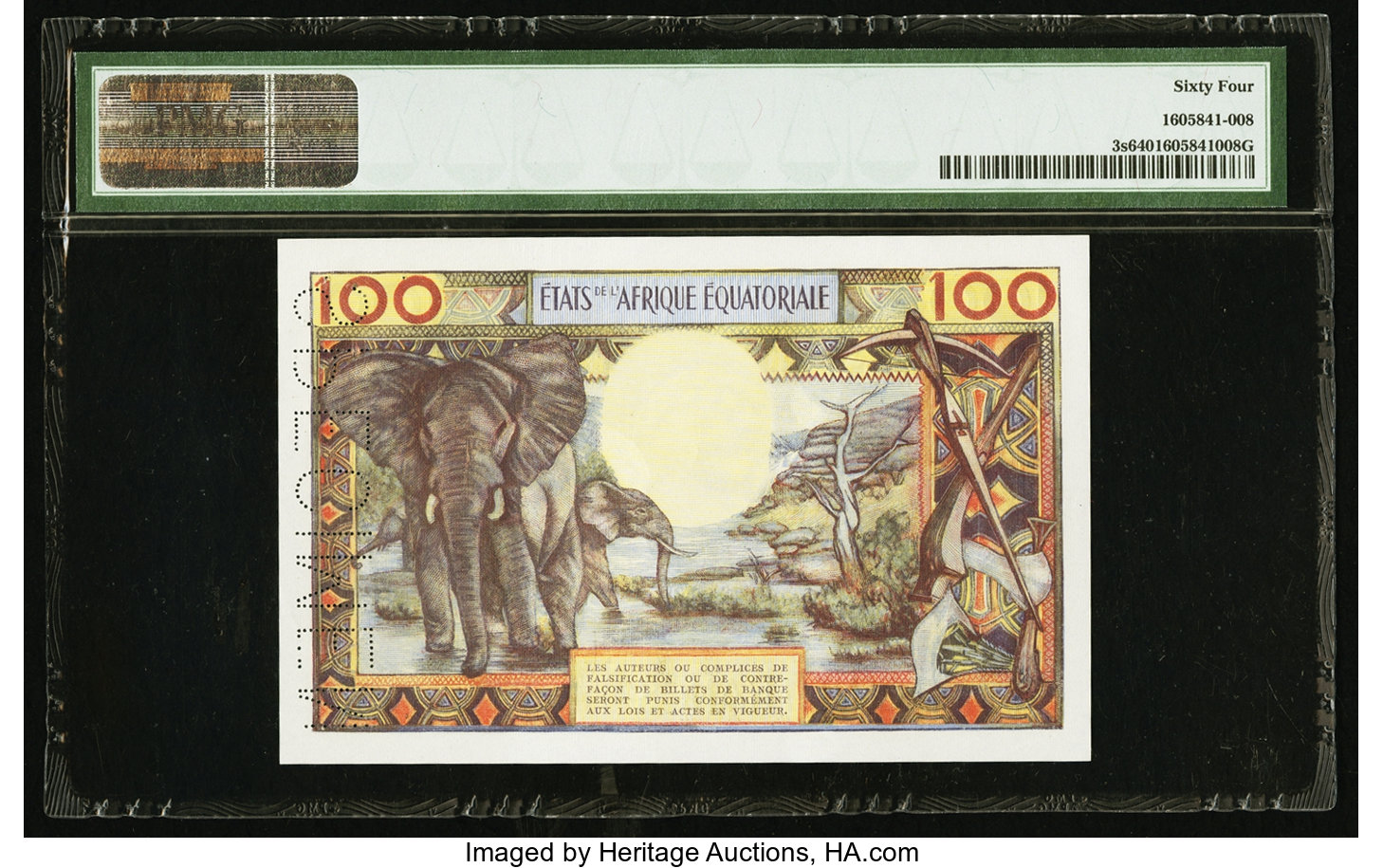image for: Equatorial African States  100 francs(B201c)