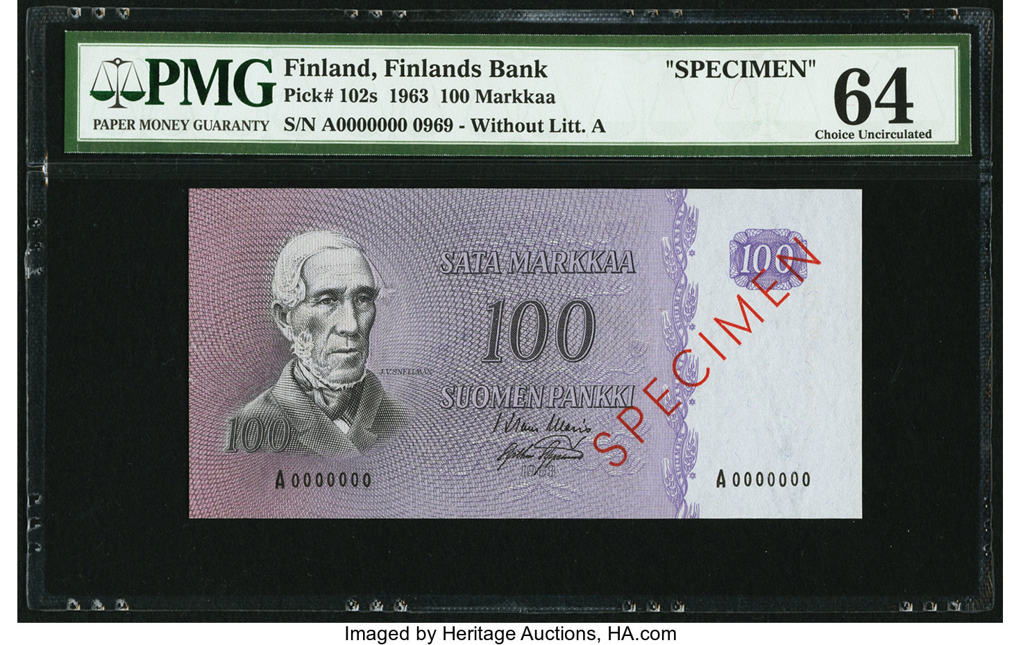 image for: Finland  100 markkaa / mark (B390as1)