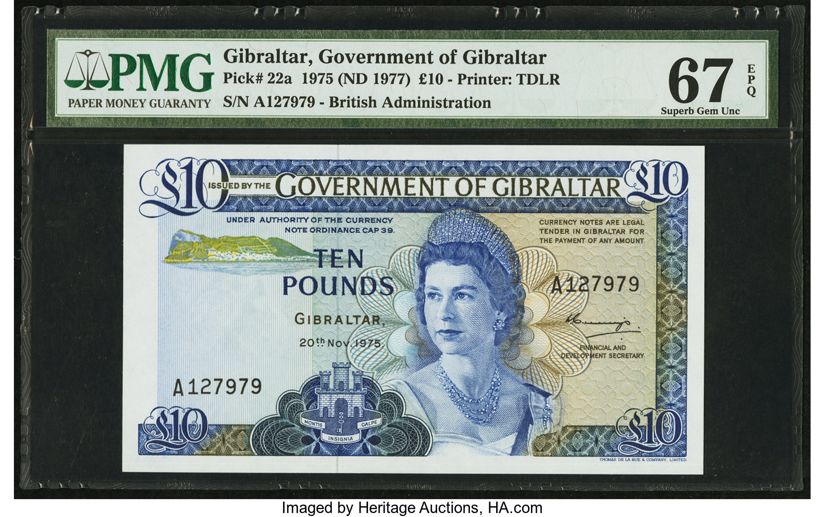 image for: Gibraltar  10 pounds (B120as3)