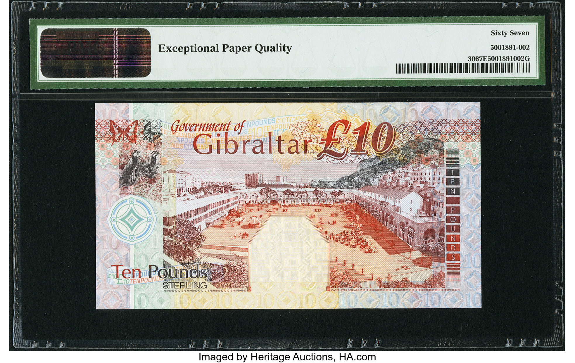 image for: Gibraltar  10 pounds (B128a)