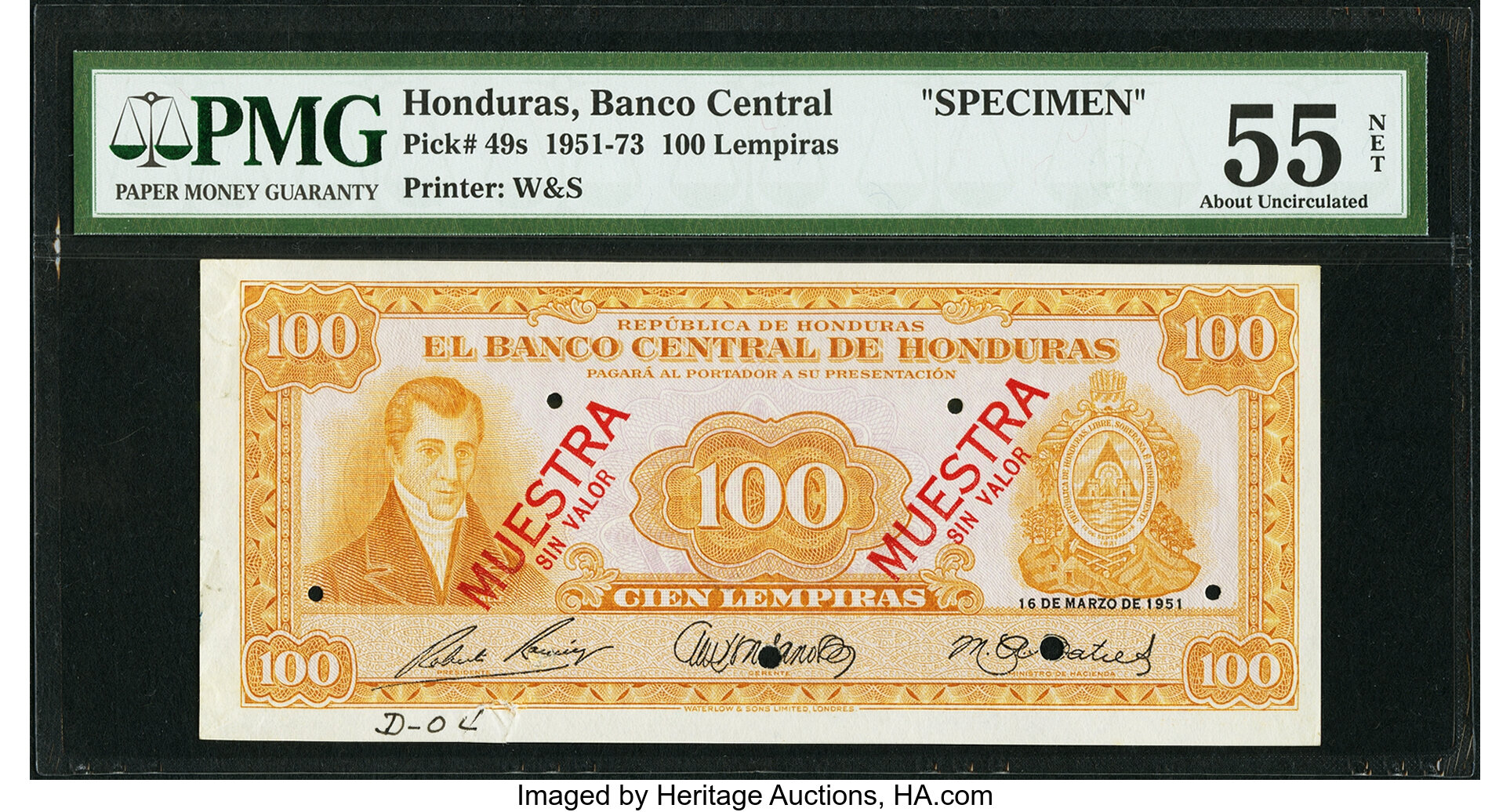 image for: Honduras  100 lempiras (B305as)