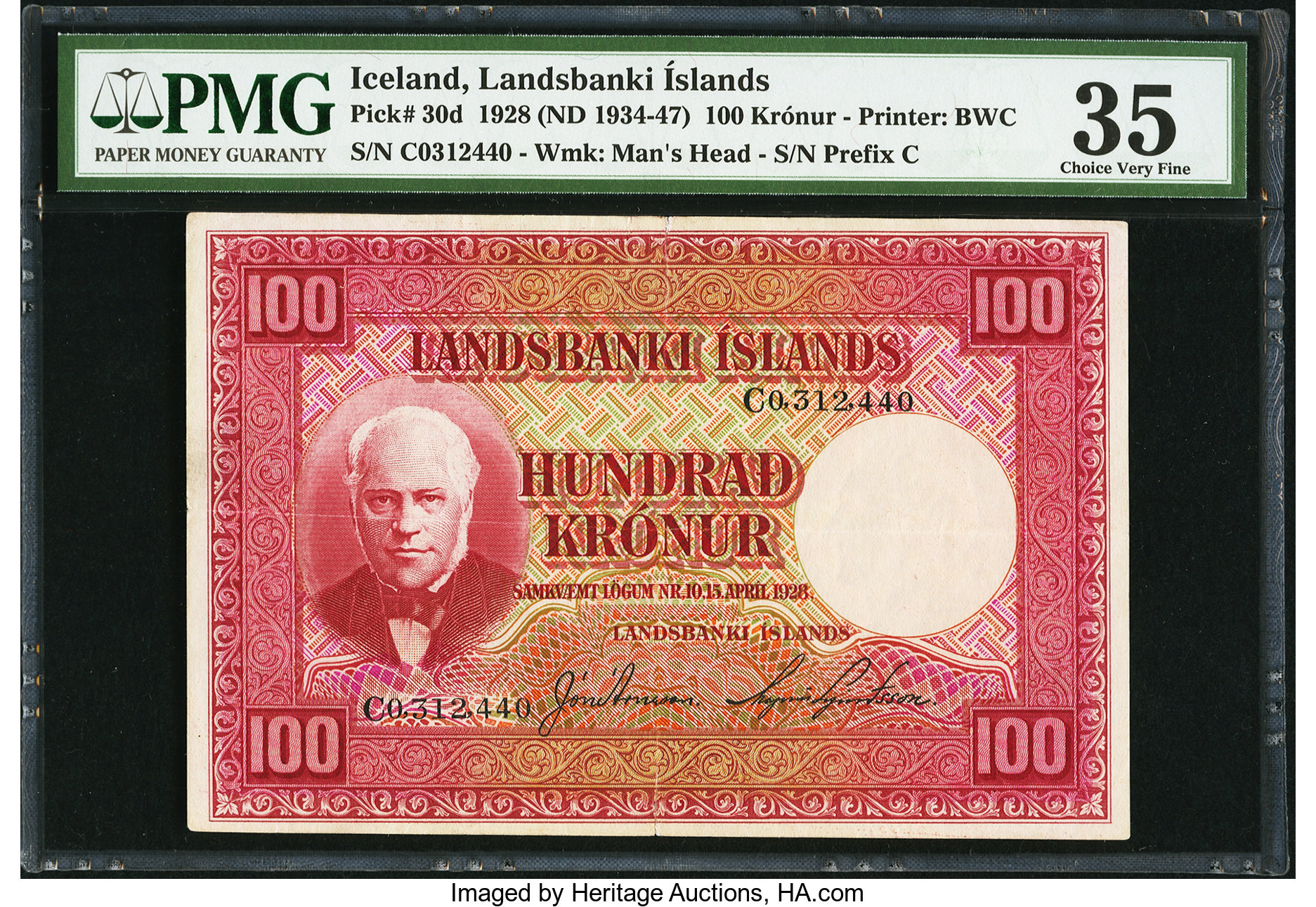 image for: Iceland  100 kr?nur (B608d3)
