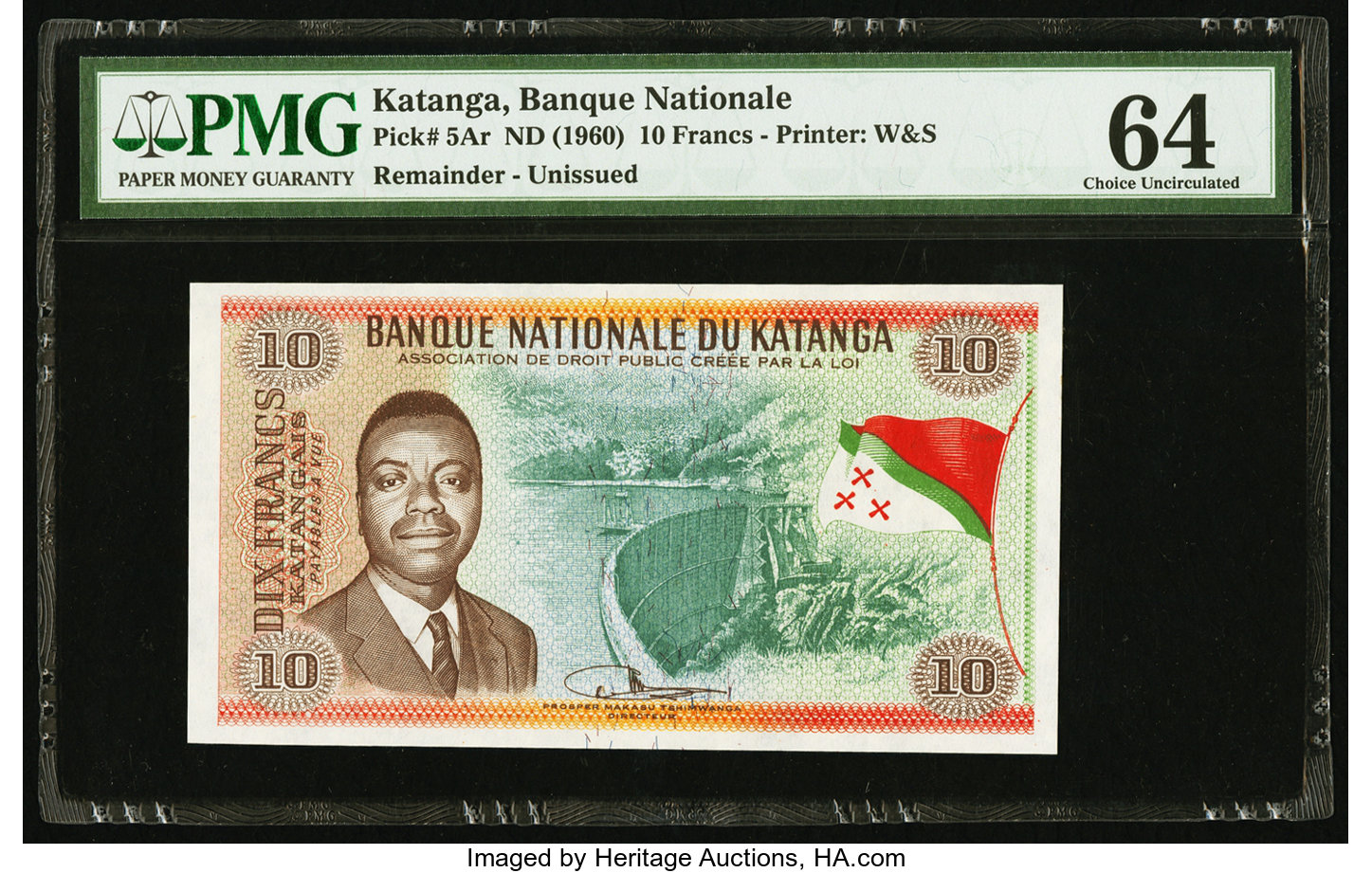 image for: Katanga  10 francs(B203b)