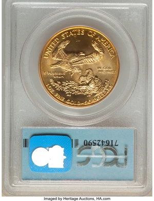 image for: 1994 $50 One-Ounce Gold Eagle, 9-11-01 World Trade Center Ground Zero Recovery, MS69 PCGS. PCGS Population: (752/29). NGC C...